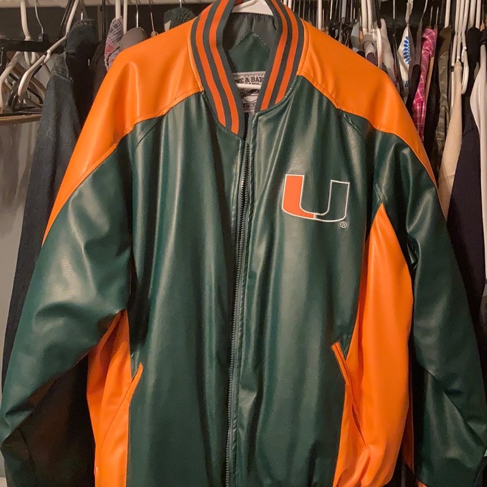 Miami Hurricanes leather jacket